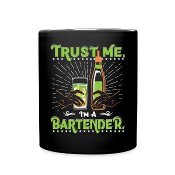 Bartender Trust - Tasse einfarbig - Schwarz - Vorne