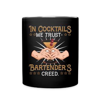 Bartenders Creed - Tasse einfarbig - Schwarz - Vorne