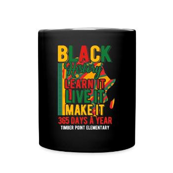 Black History Month Black History - Tasse einfarbig - Schwarz - Vorne
