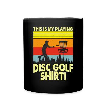Discgolf Disc Golf - Tasse einfarbig - Schwarz - Vorne