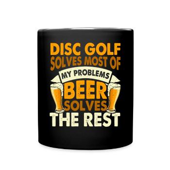 Discgolf Disc Golf - Tasse einfarbig - Schwarz - Vorne