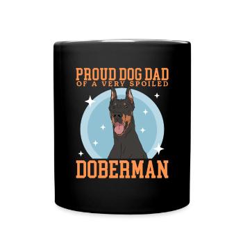 Doberman Dad Dog Daddy Dog Owner Cadeau - Mug uni - noir - Devant