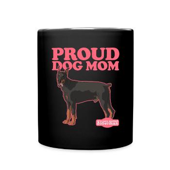 Doberman Mom | Dog Mom Dog Owner Gift - Full Colour Mug - black - Front