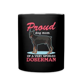 Doberman Mom Dog Owner Dog Mom Gift - Full Colour Mug - black - Front