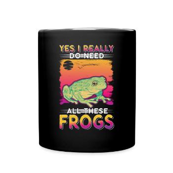 Grenouille cadeau Rainette - Mug uni - noir - Devant