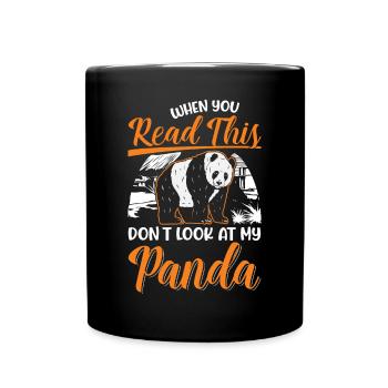 Panda Lover Panda Bear Gift - Full Colour Mug - black - Front