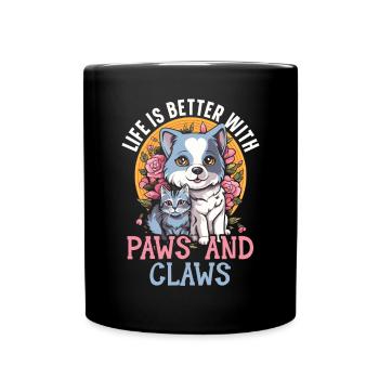 Pet Sitting Pet Lover Dog Walking Dog Sitter - Full Colour Mug - black - Front