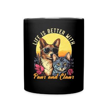 Pet Sitting Pet Lover Dog Walking Dog Sitter - Full Colour Mug - black - Front