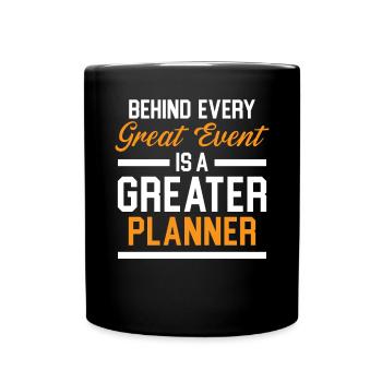 Event Planner Coordinator Job Event Planning - Full Colour Mug - black - Front