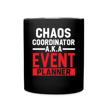 Event Planner Coordinator Job Event Planning - Full Colour Mug - black - Front