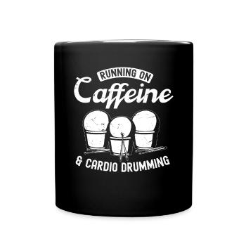 Cardio Drumming Gym Fitness Class Workout - Full Colour Mug - black - Front