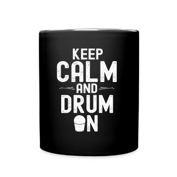 Cardio Drumming Gym Fitness Class Workout - Full Colour Mug - black - Front