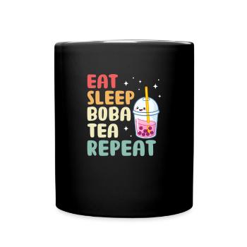 Bubble Tea - Tasse einfarbig - Schwarz - Vorne