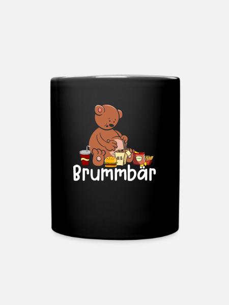 Brummbär - Tasse einfarbig - Schwarz