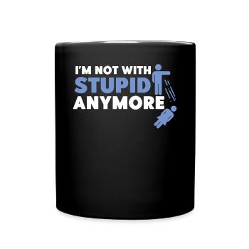 Happy Divorce Party I'm Not With - Full Colour Mug - black - Front