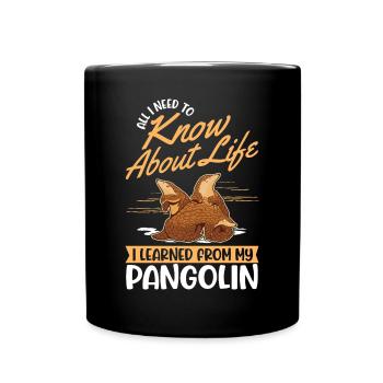Pangolin Geschenk Schuppentier - Tasse einfarbig - Schwarz - Vorne