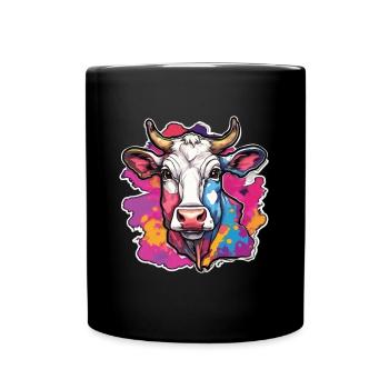 Cow Cows Cow Head Agriculture Farmer - Full Colour Mug - black - Front