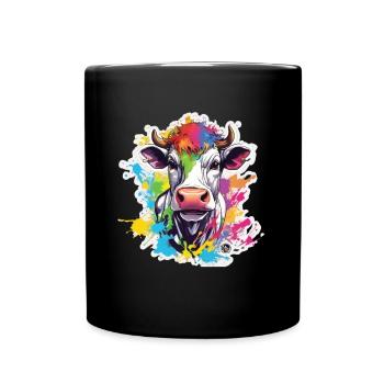 Cow Cow Skull Cows Agriculture Cow Head - Full Colour Mug - black - Front