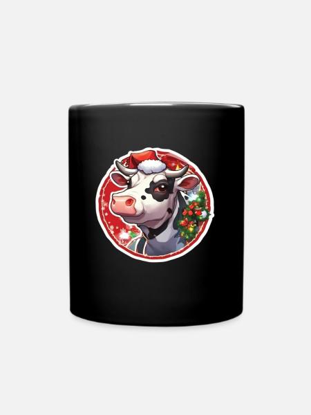 Vache Vache Crâne Vaches Agriculture Tête de vache - Mug uni - noir
