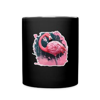 Flamingos - Full Colour Mug - black - Front