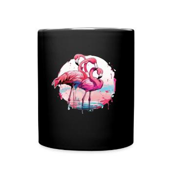 Flamingos - Full Colour Mug - black - Front