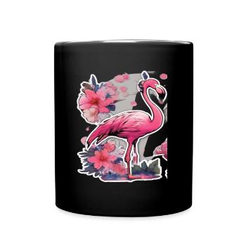 Flamingos - Full Colour Mug - black - Front