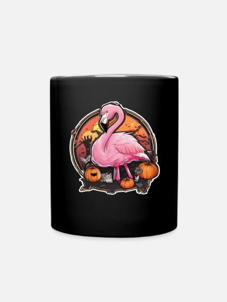 Flamingo Pink Flamingo Flamingo Halloween - Tasse einfarbig - Schwarz