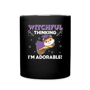 Hamster Halloween Witch Witches I'm Adorable - Full Colour Mug - black - Front