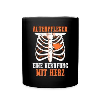 Pflege Pflegekraft Altenpfleger - Tasse einfarbig - Schwarz - Vorne