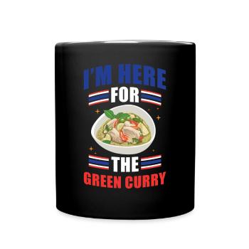 Green Curry Thai Cuisine Thailand - Full Colour Mug - black - Front