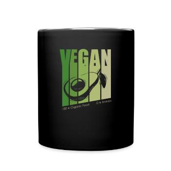 Rétro végétalien végétalien végétalien Véganisme végétarien - Mug uni - noir - Devant