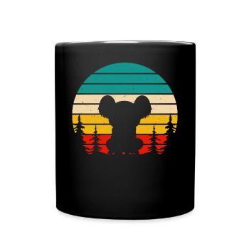 Koala - Tasse einfarbig - Schwarz - Vorne