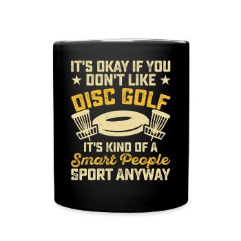 Discgolf Disc Golf - Tasse einfarbig - Schwarz - Vorne