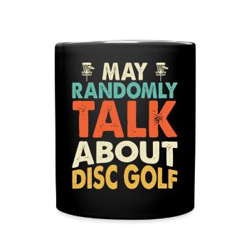 Discgolf Disc Golf - Tasse einfarbig - Schwarz - Vorne