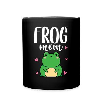 Women Frog Mom Toad Amphibian Mother - Full Colour Mug - black - Front