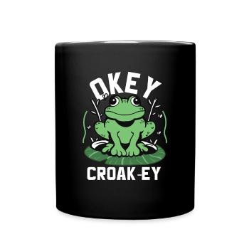 Herpétologiste Grenouille Éventail Crapaud Amphibien Okey Croakey - Mug uni - noir - Devant