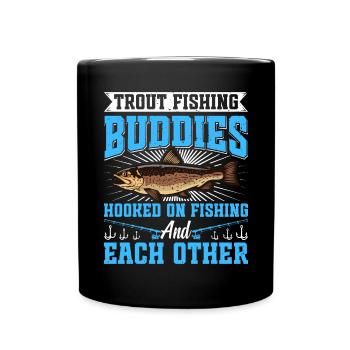Funny Fishing Men Women - Tasse einfarbig - Schwarz - Vorne