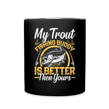 Funny Fishing Men Women - Tasse einfarbig - Schwarz - Vorne
