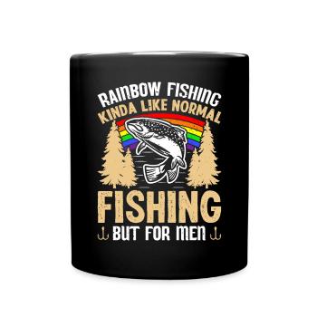 Funny Fishing Men Women - Tasse einfarbig - Schwarz - Vorne