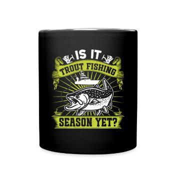 Funny Fishing Men Women - Tasse einfarbig - Schwarz - Vorne
