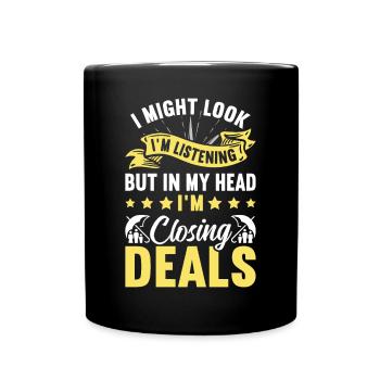 Drôle de courtier d’assurance - Mug uni - noir - Devant
