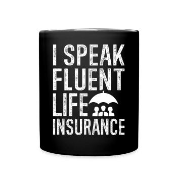 Funny insurance broker - Full Colour Mug - black - Front