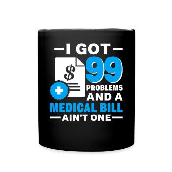 Funny Medical Insurance Agent Broker - Full Colour Mug - black - Front