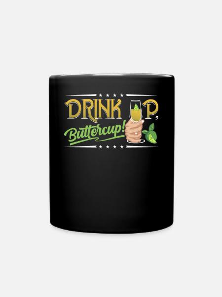 Drink up - Tasse einfarbig - Schwarz