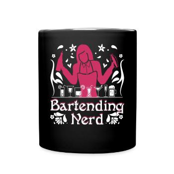 bartending nerd - Tasse einfarbig - Schwarz - Vorne