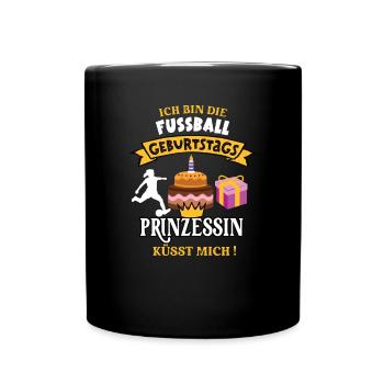 Fussball Spielerin Geburtstag Trainerin Fußball - Tasse einfarbig - Schwarz - Vorne