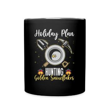 Orpaillage de l’or creusant l’or Dicton de Noël - Mug uni - noir - Devant