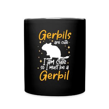 I'm a gerbil rodent Gerbil - Full Colour Mug - black - Front