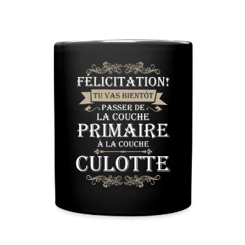Annonce Grossesse Papa Peintre Bâtiment Humour - Mug uni - noir - Devant