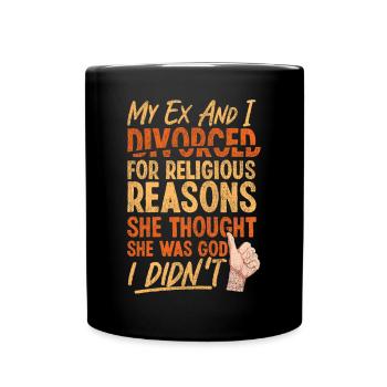 Bonne fête de divorce Mon ex et moi - Mug uni - noir - Devant
